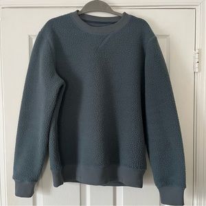 Everlane Renew Fleece Sweatshirt Blue Medium